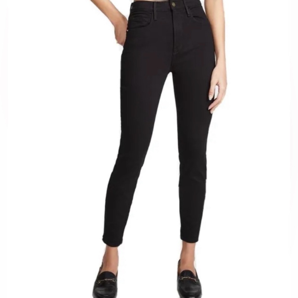FRAME Ali High Rise Skinny Jeans Black Size 25
